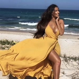 NWT yellow maxi dress